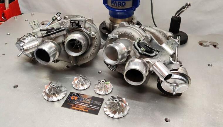 2011-2012 F-150 3.5L ECOBOOST STAGE 4  42MM/45MM CR8 BLADE TURBINE UPGRADE TURBO SET