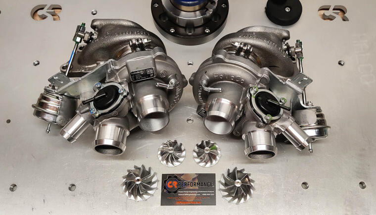 2011-2012 F-150 3.5L ECOBOOST STAGE 4  42MM/45MM CR8 BLADE TURBINE UPGRADE TURBO SET